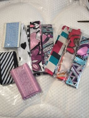 10 Piece Set Of Bag Scarves Brand New
